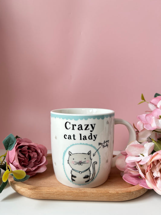 Cat Lady - Bone China Mug (in a gift box)