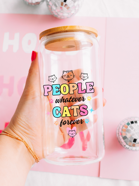 Cats Forever - 16oz Glass Can