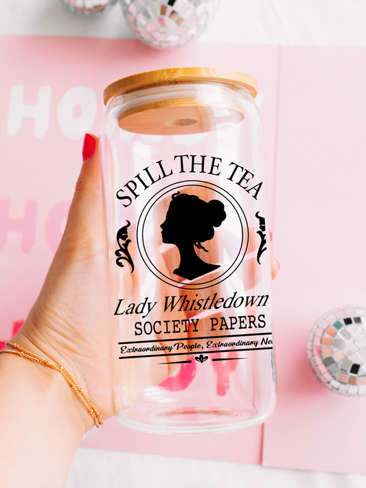 Lady Whistledown - 16oz Iced Coffee Glass Can